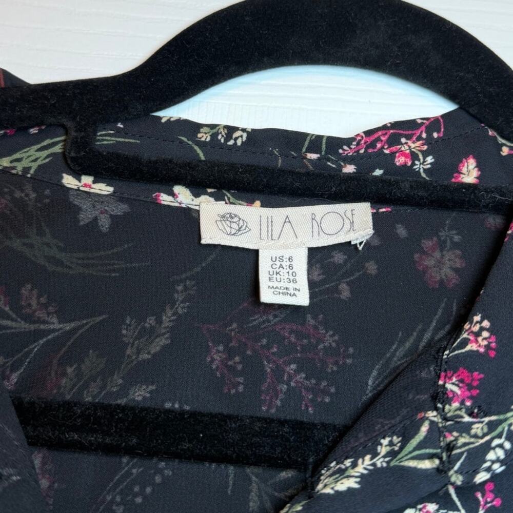 Lila Rose Button Up Long Sleeve Floral Dress - Picture 3 of 3
